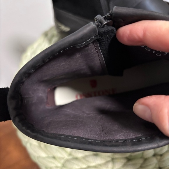 OSSTONE Otto Moto Black Leather/Suede Chukka Retro Boots NWOB - Picture 6 of 8